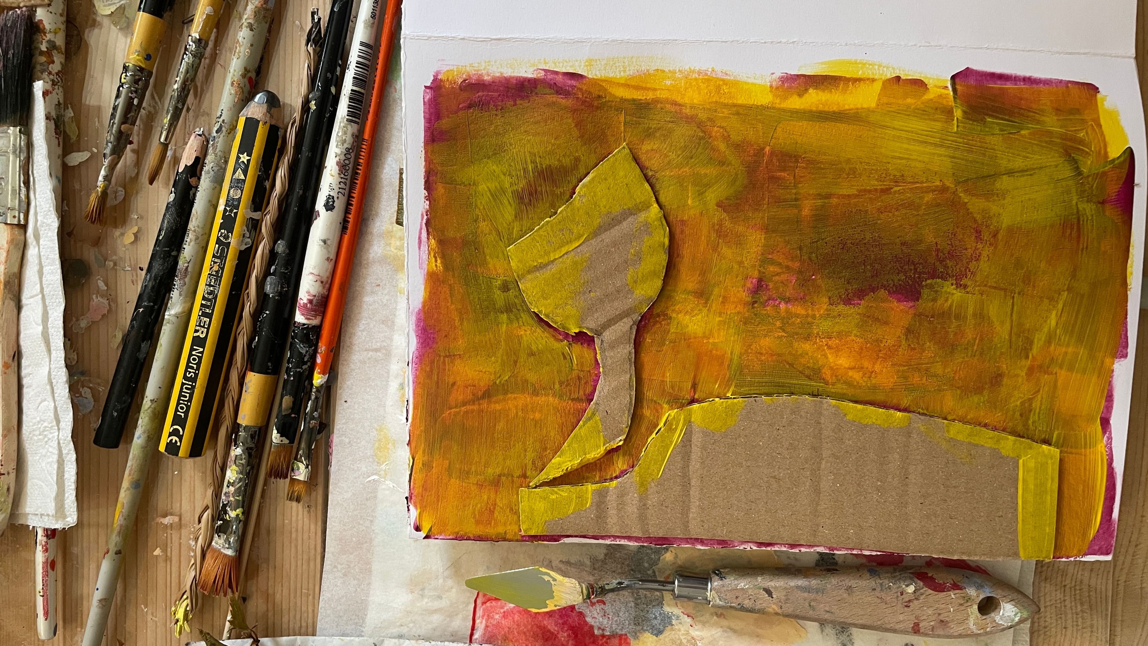 Stencils and acrylic